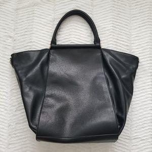 Black Vegan Leather Satchel | A New Day